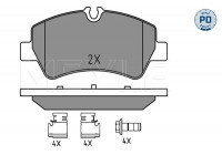 Kit de plaquettes de frein, frein à disque MEYLE-PD Quality 025 256 0418/PD