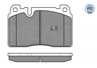 Kit de plaquettes de frein, frein à disque MEYLE-PD Quality 025 256 4316/PD