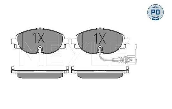 Kit de plaquettes de frein, frein à disque MEYLE-PD Quality 025 256 8320/PD