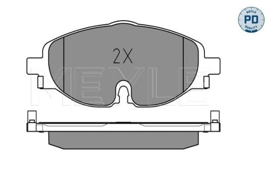 Kit de plaquettes de frein, frein à disque MEYLE-PD Quality 025 256 8320/PD, Image 2