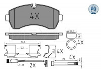 Kit de plaquettes de frein, frein à disque MEYLE-PD Quality 025 292 0020/PD