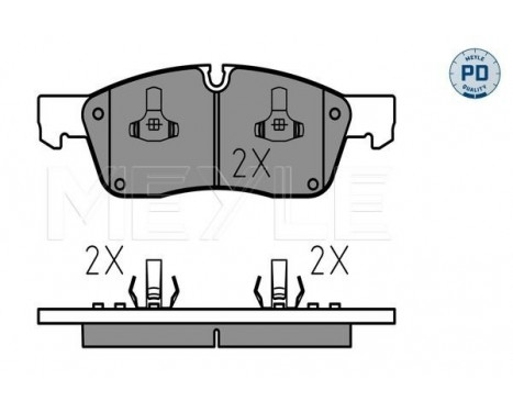 Kit de plaquettes de frein, frein à disque MEYLE-PD Quality