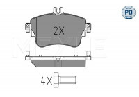 Kit de plaquettes de frein, frein à disque MEYLE-PD Quality