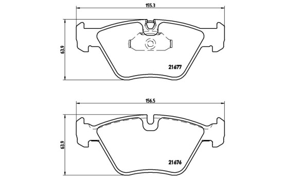 Kit de plaquettes de frein, frein à disque P 06 022 Brembo, Image 2