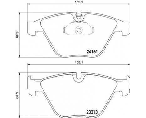 Kit de plaquettes de frein, frein à disque P 06 081 Brembo, Image 2