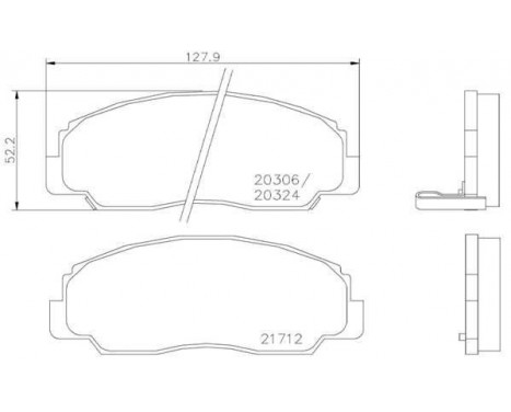 Kit de plaquettes de frein, frein à disque P 16 012 Brembo, Image 2