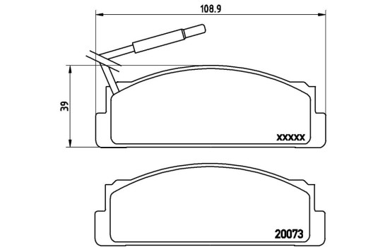Kit de plaquettes de frein, frein à disque P 23 005 Brembo, Image 2