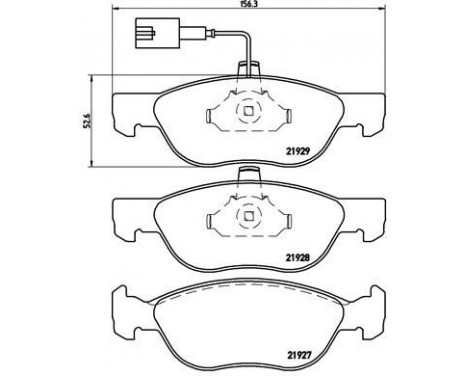 Kit de plaquettes de frein, frein à disque P 23 070 Brembo, Image 2