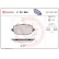 Kit de plaquettes de frein, frein à disque P 23 094 Brembo, Vignette 2