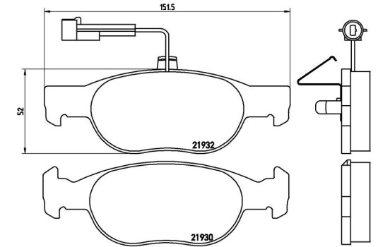 Kit de plaquettes de frein, frein à disque P 23 113 Brembo, Image 2