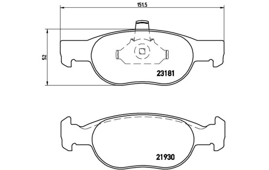 Kit de plaquettes de frein, frein à disque P 23 125 Brembo, Image 2
