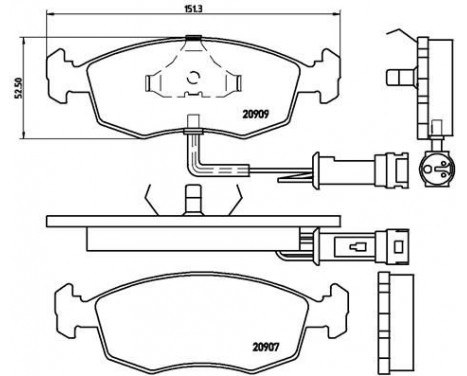 Kit de plaquettes de frein, frein à disque P 24 007 Brembo, Image 2
