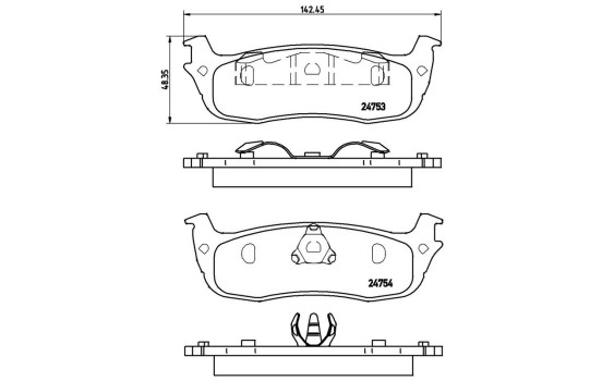 Kit de plaquettes de frein, frein à disque P 24 083 Brembo, Image 2