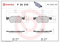 Kit de plaquettes de frein, frein à disque P 24 210 Brembo