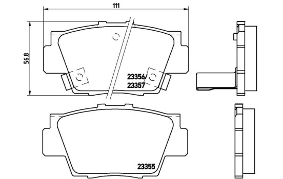 Kit de plaquettes de frein, frein à disque P 28 040 Brembo, Image 2