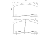 Kit de plaquettes de frein, frein à disque P 28 099 Brembo