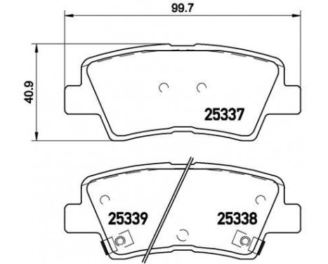 Kit de plaquettes de frein, frein à disque P 30 067 Brembo, Image 2