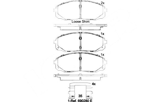 Kit de plaquettes de frein, frein à disque P 30 095 Brembo, Image 2