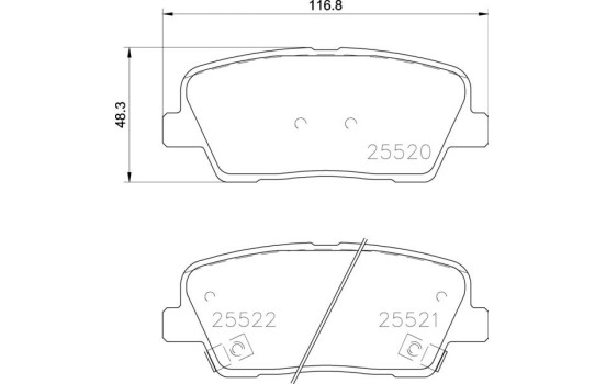 Kit de plaquettes de frein, frein à disque P 30 104 Brembo