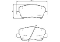 Kit de plaquettes de frein, frein à disque P 30 114 Brembo