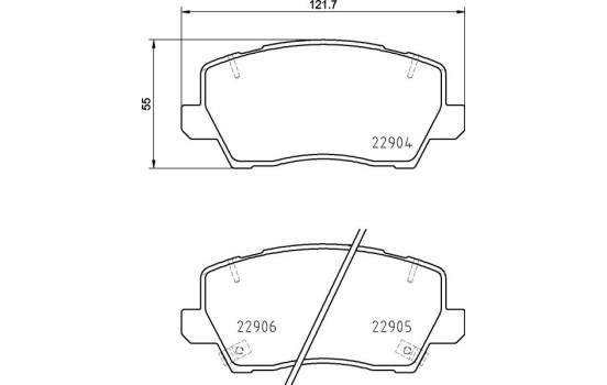 Kit de plaquettes de frein, frein à disque P 30 114 Brembo