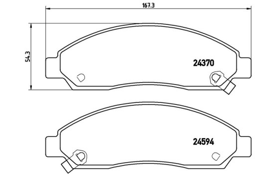 Kit de plaquettes de frein, frein à disque P 34 005 Brembo, Image 2