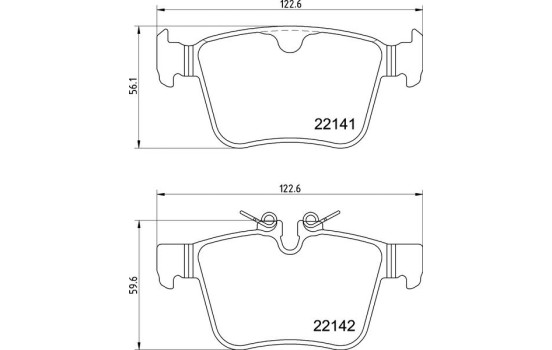 Kit de plaquettes de frein, frein à disque P 36 037 Brembo