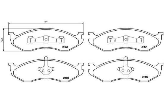 Kit de plaquettes de frein, frein à disque P 37 004 Brembo, Image 2