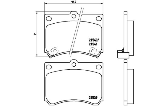 Kit de plaquettes de frein, frein à disque P 49 011 Brembo, Image 2