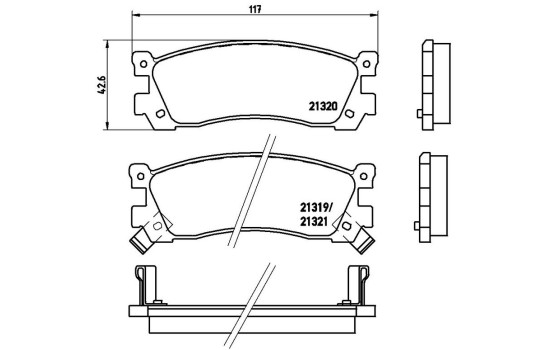 Kit de plaquettes de frein, frein à disque P 49 025 Brembo, Image 2