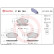 Kit de plaquettes de frein, frein à disque P 50 144 Brembo