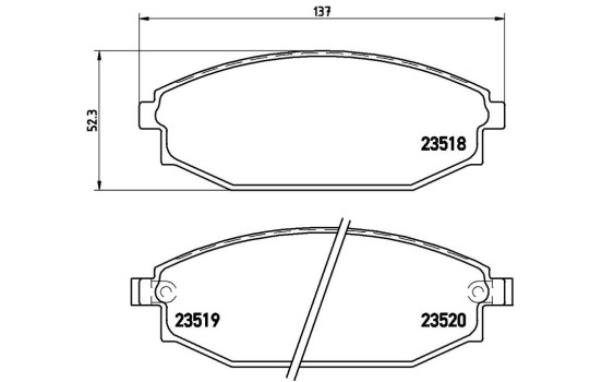 Kit de plaquettes de frein, frein à disque P 54 027 Brembo, Image 2