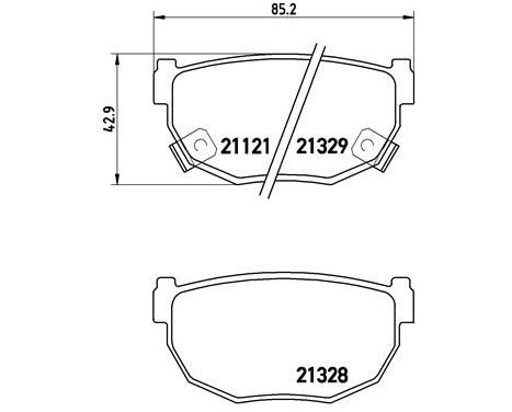 Kit de plaquettes de frein, frein à disque P 56 010 Brembo, Image 2