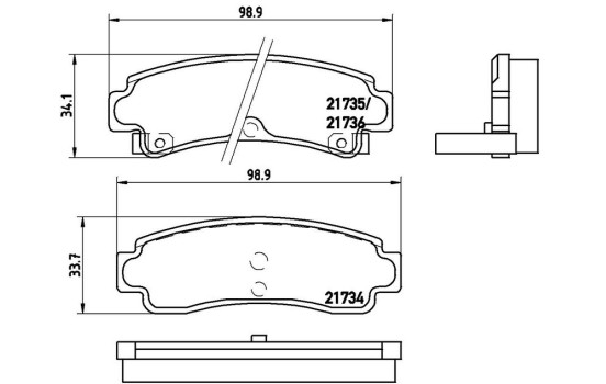 Kit de plaquettes de frein, frein à disque P 56 063 Brembo, Image 2