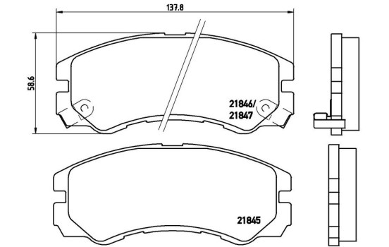 Kit de plaquettes de frein, frein à disque P 59 020 Brembo, Image 2