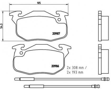 Kit de plaquettes de frein, frein à disque P 61 044 Brembo, Image 2