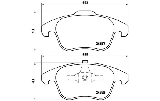 Kit de plaquettes de frein, frein à disque P 61 086 Brembo, Image 2