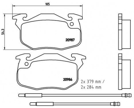 Kit de plaquettes de frein, frein à disque P 61 099 Brembo, Image 2