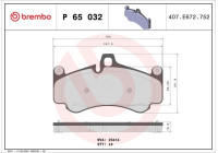 Kit de plaquettes de frein, frein à disque P 65 032 Brembo