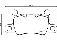 Kit de plaquettes de frein, frein à disque P 65 038 Brembo