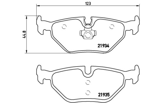 Kit de plaquettes de frein, frein à disque P 71 006 Brembo, Image 2