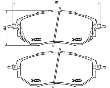 Kit de plaquettes de frein, frein à disque P 78 017 Brembo, Image 2