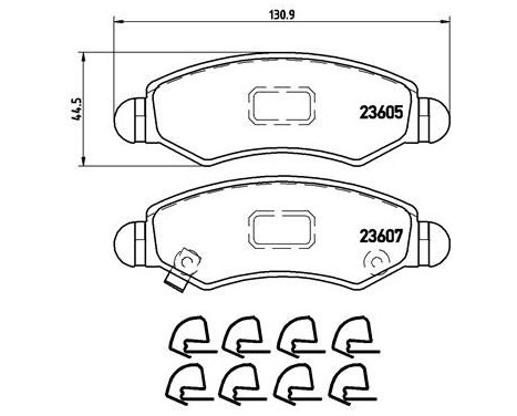 Kit de plaquettes de frein, frein à disque P 79 015 Brembo, Image 2