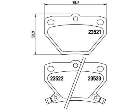 Kit de plaquettes de frein, frein à disque P 83 052 Brembo, Image 2