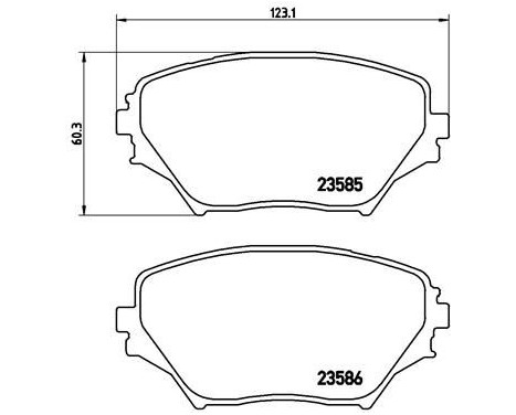 Kit de plaquettes de frein, frein à disque P 83 055 Brembo, Image 2