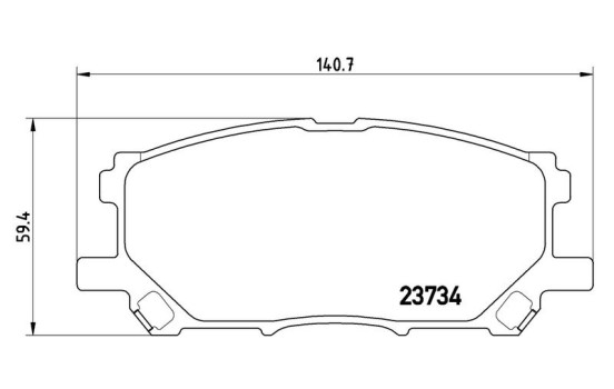 Kit de plaquettes de frein, frein à disque P 83 067 Brembo, Image 2