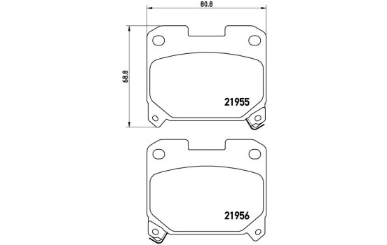 Kit de plaquettes de frein, frein à disque P 83 091 Brembo, Image 2
