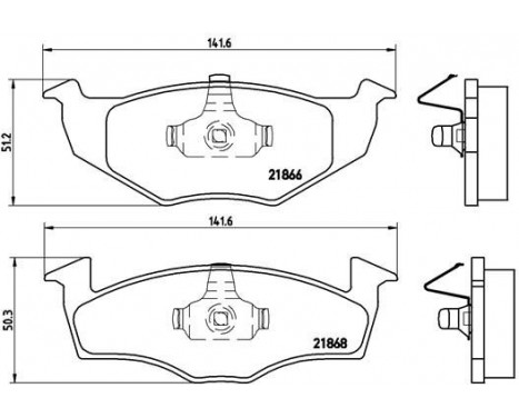 Kit de plaquettes de frein, frein à disque P 85 025 Brembo, Image 2