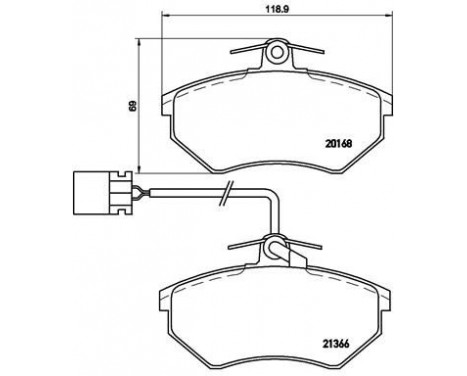 Kit de plaquettes de frein, frein à disque P 85 034 Brembo, Image 2