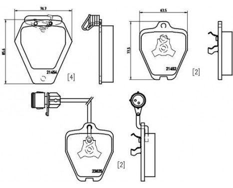 Kit de plaquettes de frein, frein à disque P 85 038 Brembo, Image 2